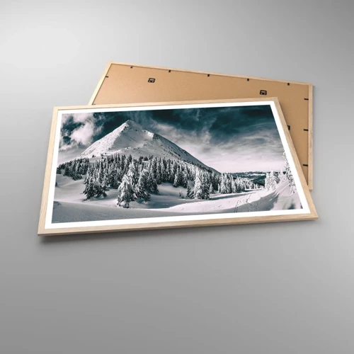 Poster in light oak frame - Land of Snow and Ice - 91x61 cm