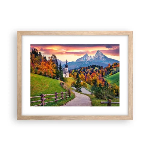 Poster in light oak frame - Landscape Like a Picture - 40x30 cm