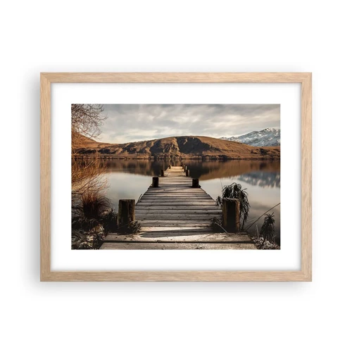 Poster in light oak frame - Landscape in Silence - 40x30 cm