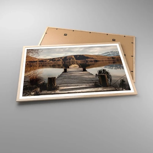 Poster in light oak frame - Landscape in Silence - 91x61 cm