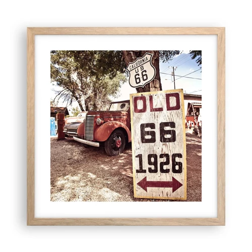 Poster in light oak frame - Legend of an American Province - 40x40 cm