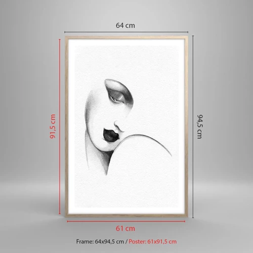 Poster in light oak frame - Lempicka Style - 61x91 cm