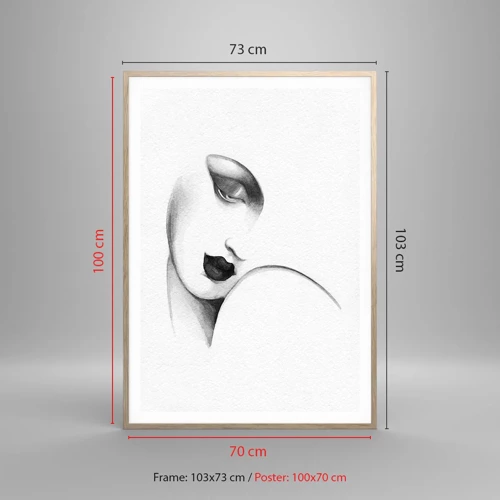 Poster in light oak frame - Lempicka Style - 70x100 cm
