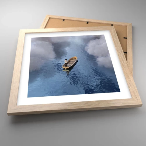 Poster in light oak frame - Life - Travel - Unknown - 30x30 cm