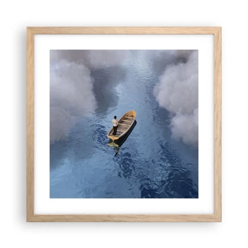 Poster in light oak frame - Life - Travel - Unknown - 40x40 cm
