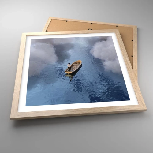 Poster in light oak frame - Life - Travel - Unknown - 40x40 cm