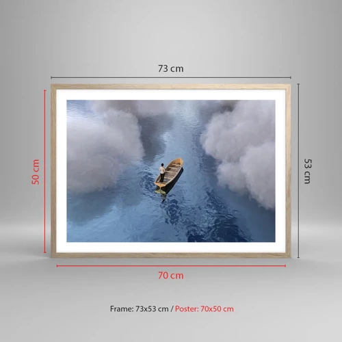 Poster in light oak frame - Life - Travel - Unknown - 70x50 cm