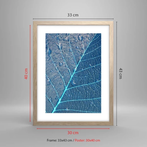 Poster in light oak frame - Life in the Blue - 30x40 cm