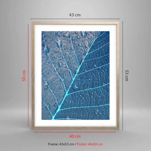 Poster in light oak frame - Life in the Blue - 40x50 cm