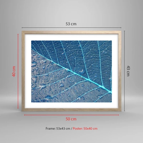 Poster in light oak frame - Life in the Blue - 50x40 cm