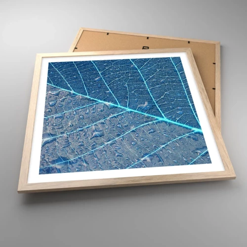 Poster in light oak frame - Life in the Blue - 50x50 cm