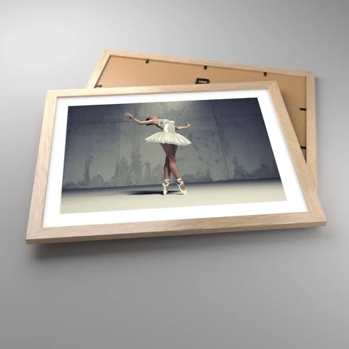 Poster in light oak frame - Light like a Bird - 40x30 cm