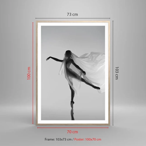 Poster in light oak frame - Lightness and Grace - 70x100 cm