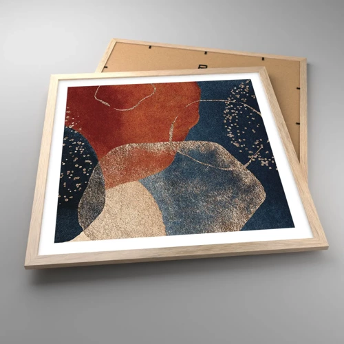 Poster in light oak frame - Lightness of Being - 50x50 cm