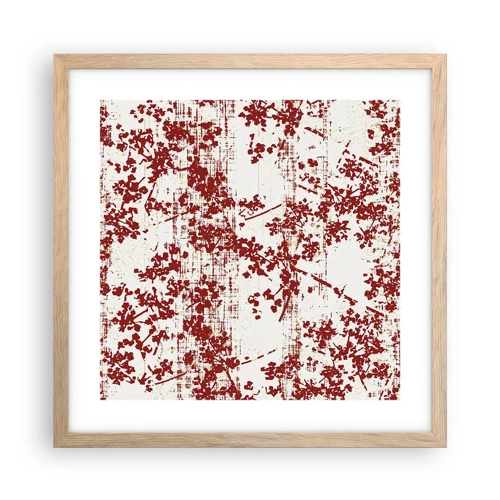 Poster in light oak frame - Like Old-fashioned Percale - 40x40 cm