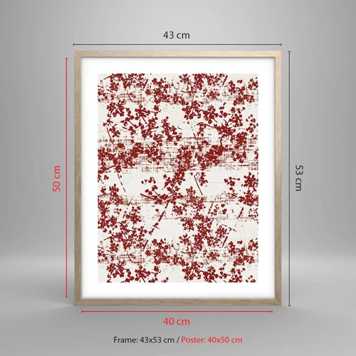 Poster in light oak frame - Like Old-fashioned Percale - 40x50 cm