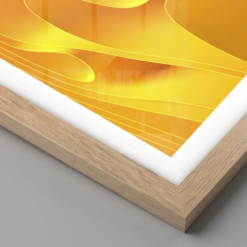 Poster in light oak frame - Like Waves of the Sun - 40x50 cm