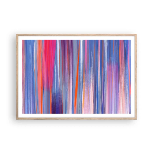 Poster in light oak frame - Like a Rainbow - 100x70 cm