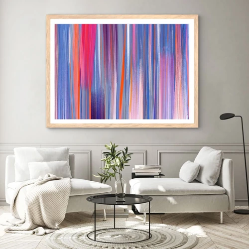 Poster in light oak frame - Like a Rainbow - 100x70 cm
