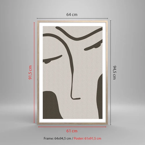 Poster in light oak frame - Like from Modigliani's Painting - 61x91 cm