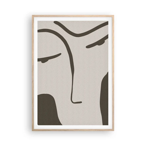 Poster in light oak frame - Like from Modigliani's Painting - 70x100 cm