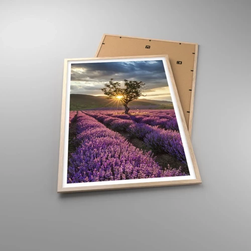 Poster in light oak frame - Lilac Coloured Aroma - 61x91 cm