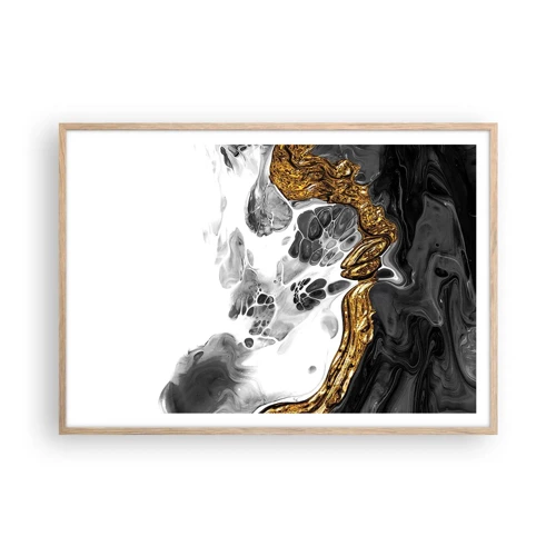 Poster in light oak frame - Limited Composition - 100x70 cm