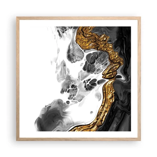 Poster in light oak frame - Limited Composition - 60x60 cm