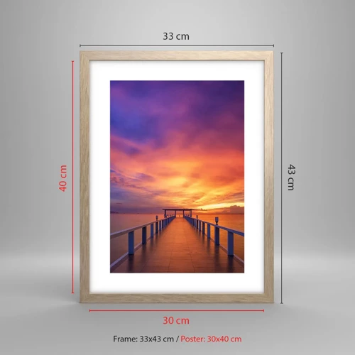 Poster in light oak frame - Limitless - 30x40 cm