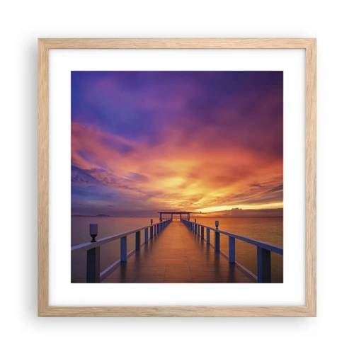 Poster in light oak frame - Limitless - 40x40 cm