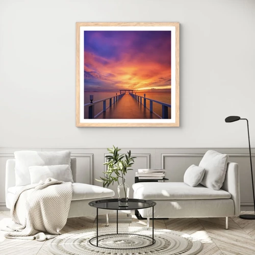 Poster in light oak frame - Limitless - 40x40 cm