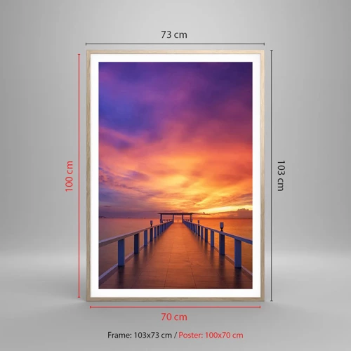 Poster in light oak frame - Limitless - 70x100 cm