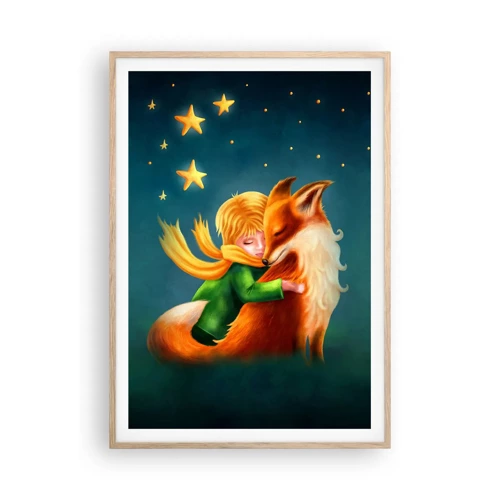 Poster in light oak frame - Little Prince - 70x100 cm