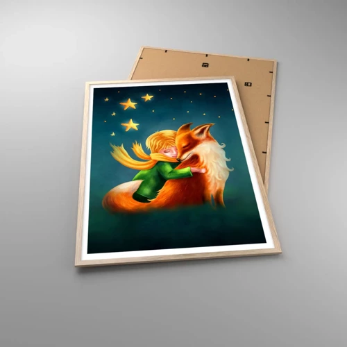 Poster in light oak frame - Little Prince - 70x100 cm