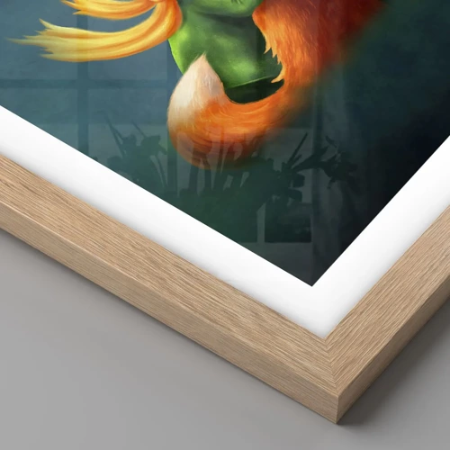 Poster in light oak frame - Little Prince - 70x100 cm