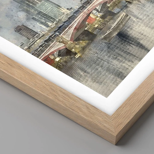 Poster in light oak frame - London in Its Beauty - 61x91 cm