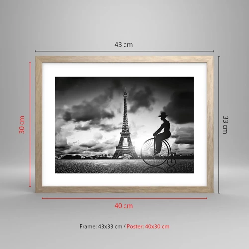 Poster in light oak frame - Longing for Belle Epoque - 40x30 cm