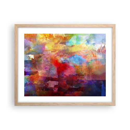 Poster in light oak frame - Looking inside the Rainbow - 50x40 cm