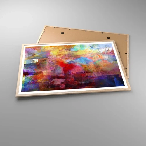 Poster in light oak frame - Looking inside the Rainbow - 91x61 cm