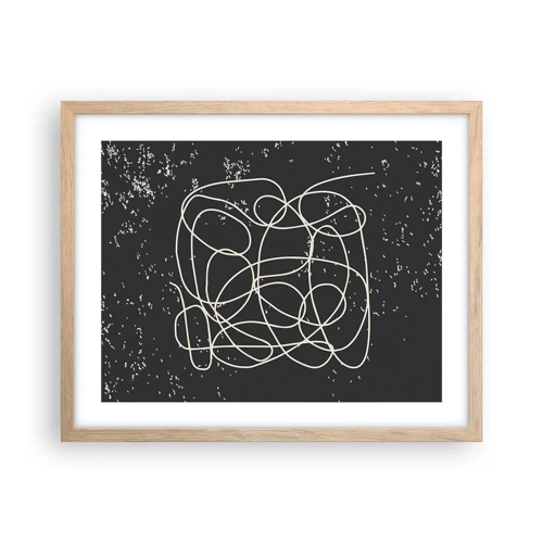 Poster in light oak frame - Lost Thoughts - 50x40 cm