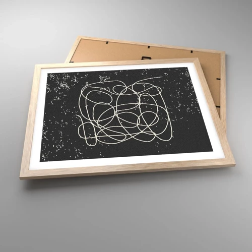 Poster in light oak frame - Lost Thoughts - 50x40 cm