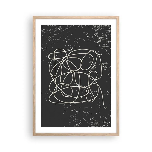 Poster in light oak frame - Lost Thoughts - 50x70 cm