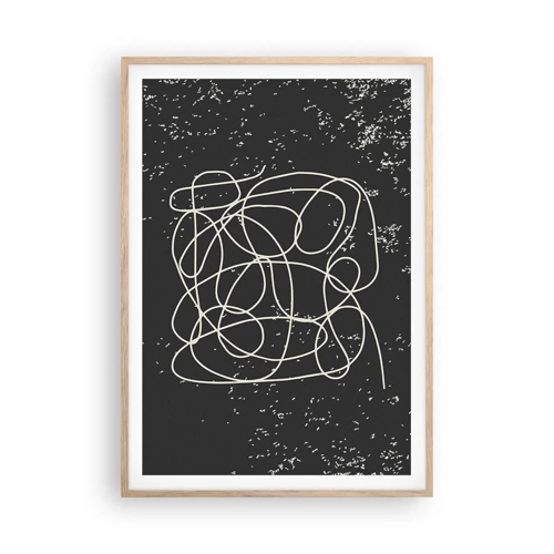 Poster in light oak frame - Lost Thoughts - 70x100 cm