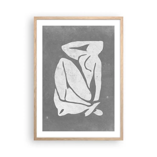 Poster in light oak frame - Lost in Thoughts - 50x70 cm