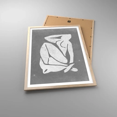 Poster in light oak frame - Lost in Thoughts - 50x70 cm