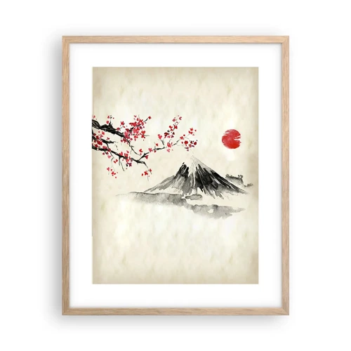 Poster in light oak frame - Love Japan - 40x50 cm
