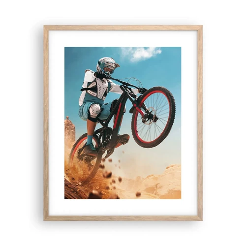 Poster in light oak frame - Madness on Wheels - 40x50 cm