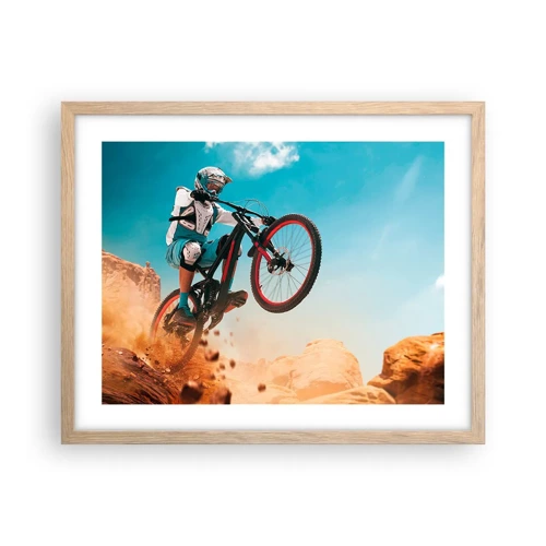 Poster in light oak frame - Madness on Wheels - 50x40 cm
