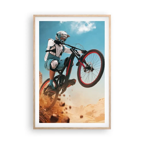 Poster in light oak frame - Madness on Wheels - 61x91 cm