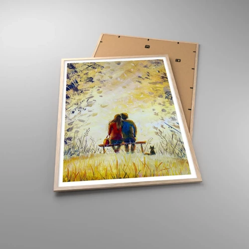 Poster in light oak frame - Magical Moment - 70x100 cm